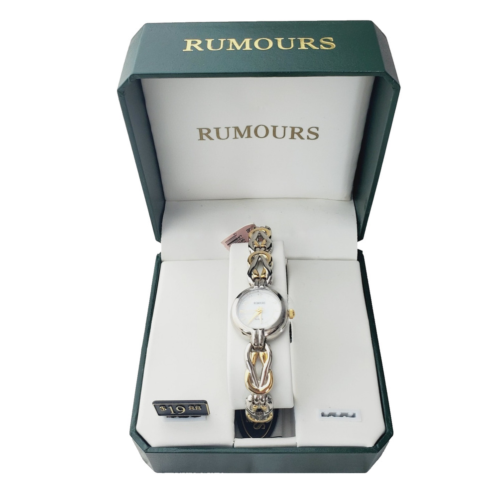 Vintage Rumours Women's Gold/Silver Links Quartz Watch New Original Box & Papers